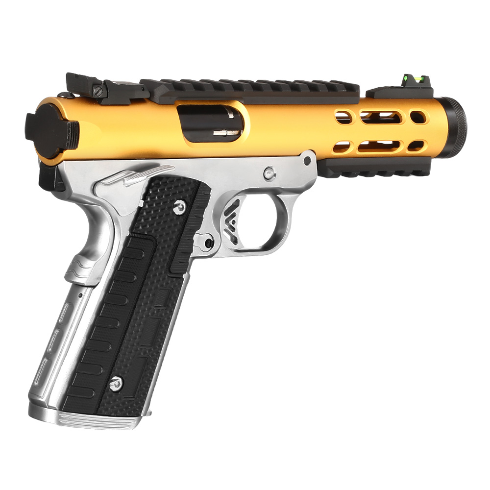 Wei-ETech Galaxy 1911 Vollmetall GBB 6mm BB Satin-Chrome / gold Bild 4