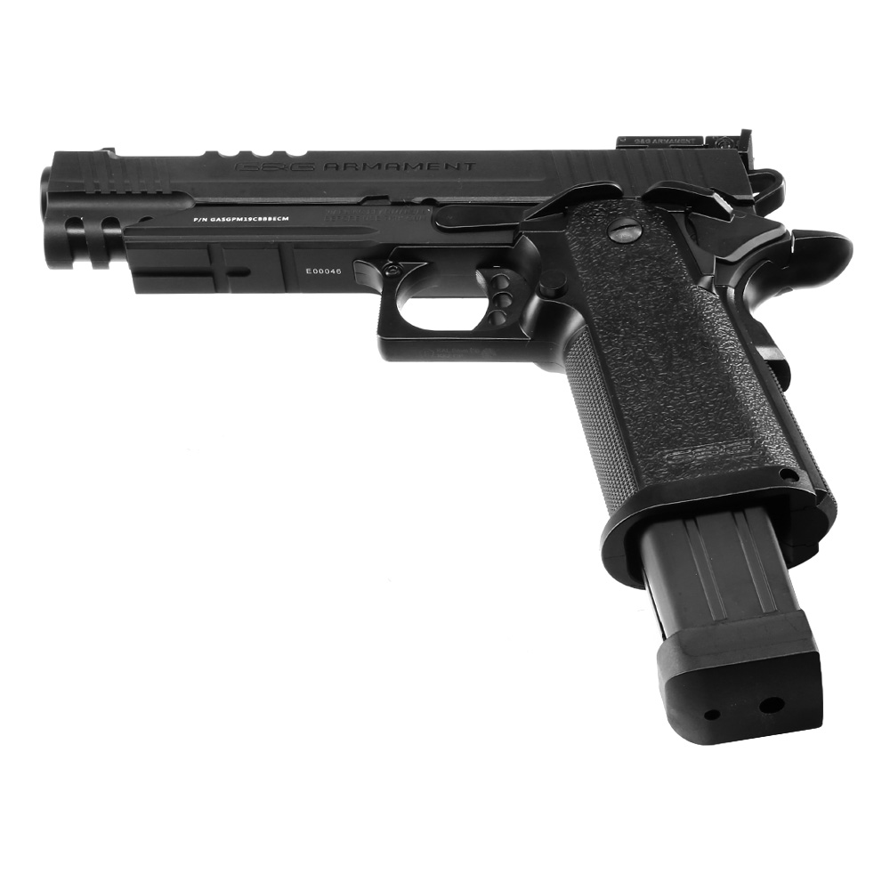 G&G GPM1911 CP Airsoftpistole Hi-Capa Metallrahmen GBB 6mm BB schwarz inkl. Pistolenkoffer Bild 5