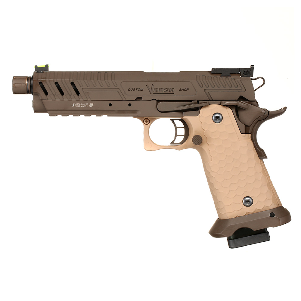 Vorsk Airsoft Hi-Capa 5.1 Vengeance Vollmetall GBB 6mm BB Tan / Bronze Bild 1