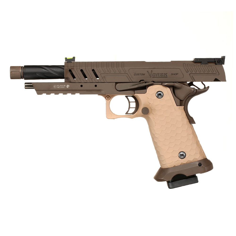 Vorsk Airsoft Hi-Capa 5.1 Vengeance Vollmetall GBB 6mm BB Tan / Bronze Bild 2