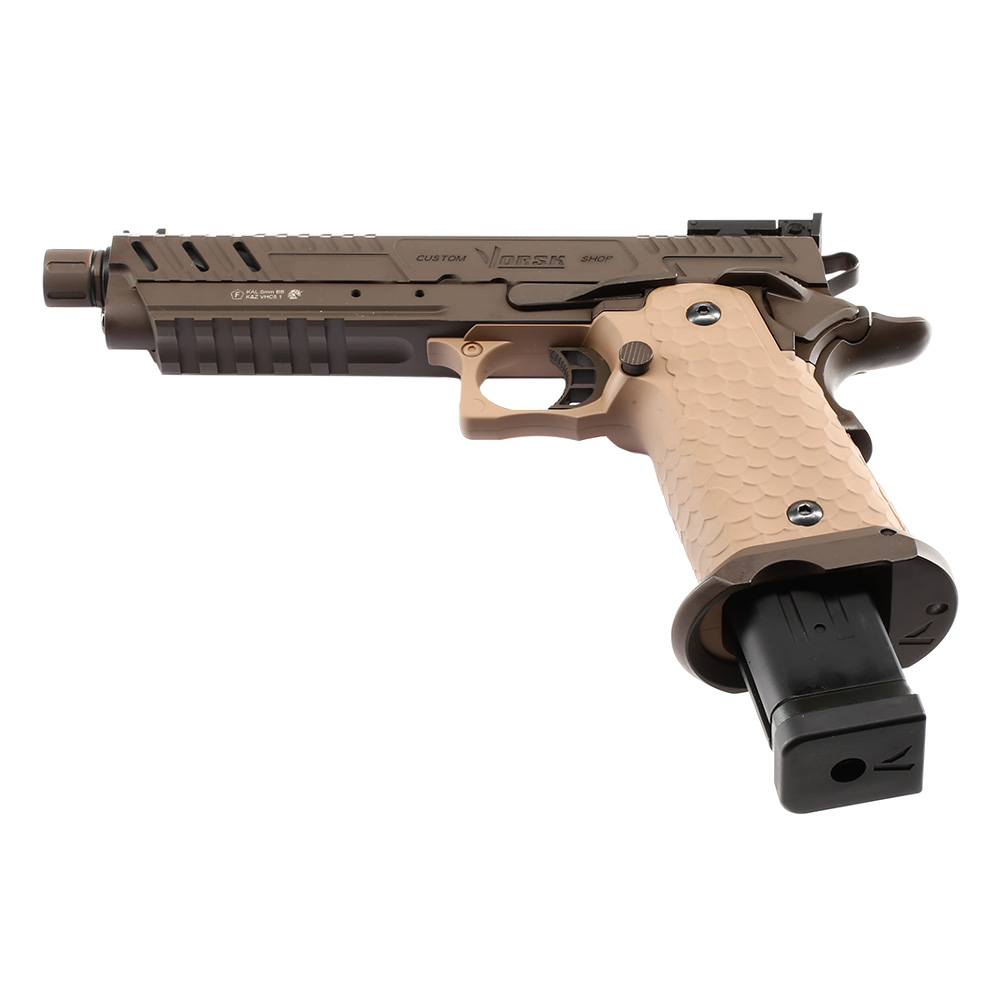 Vorsk Airsoft Hi-Capa 5.1 Vengeance Vollmetall GBB 6mm BB Tan / Bronze Bild 5