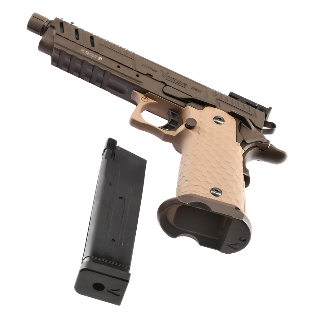 Vorsk Airsoft Hi-Capa 5.1 Vengeance Vollmetall GBB 6mm BB Tan / Bronze Bild 6