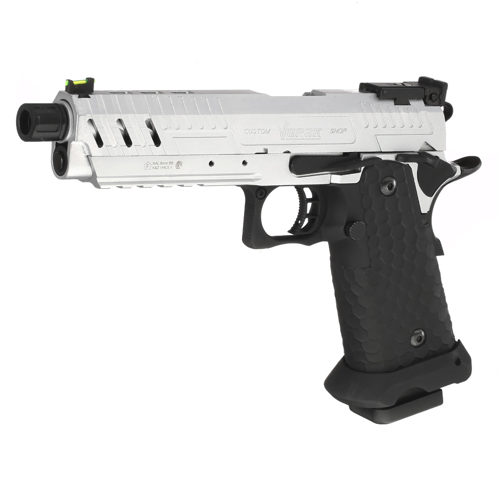 Vorsk Airsoft Hi-Capa 5.1 Vengeance Vollmetall GBB 6mm BB schwarz / silber