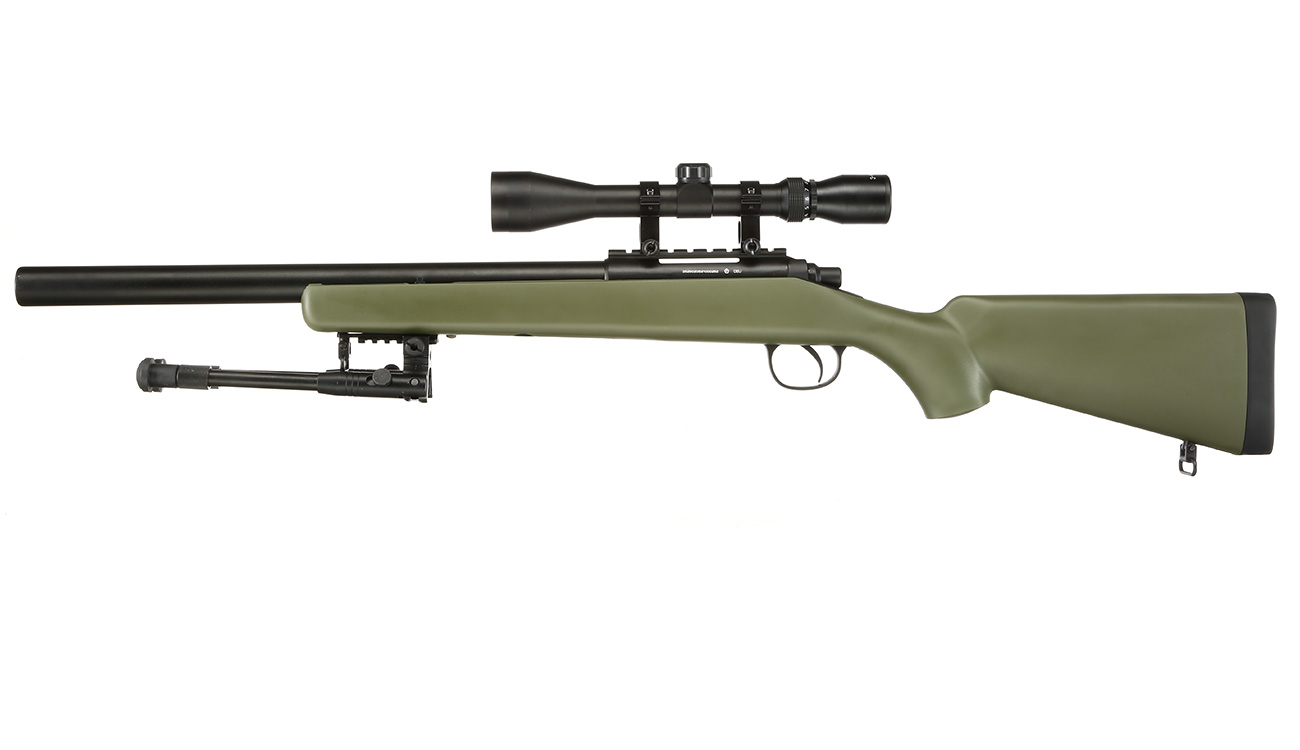 Well M700 Short-Type Snipergewehr inkl. Zweibein / Zielfernrohr Springer 6mm BB oliv Bild 1