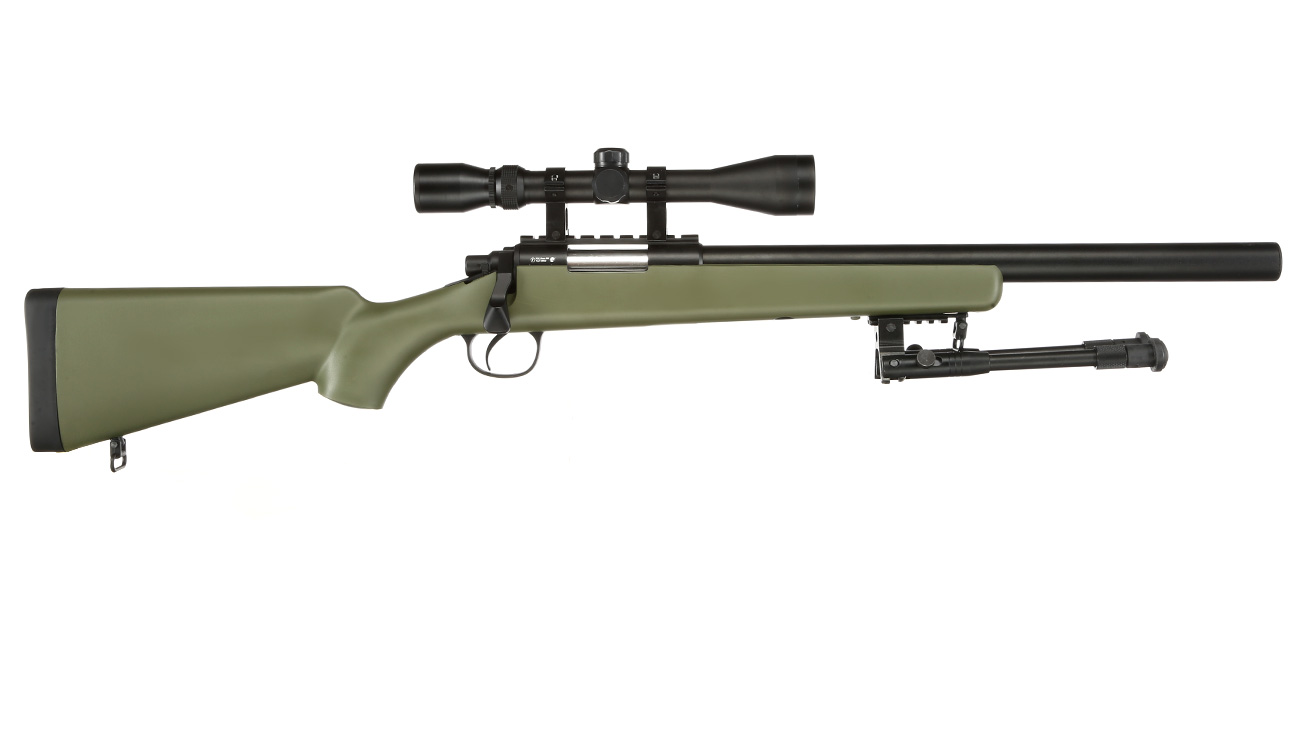Well M700 Short-Type Snipergewehr inkl. Zweibein / Zielfernrohr Springer 6mm BB oliv Bild 1