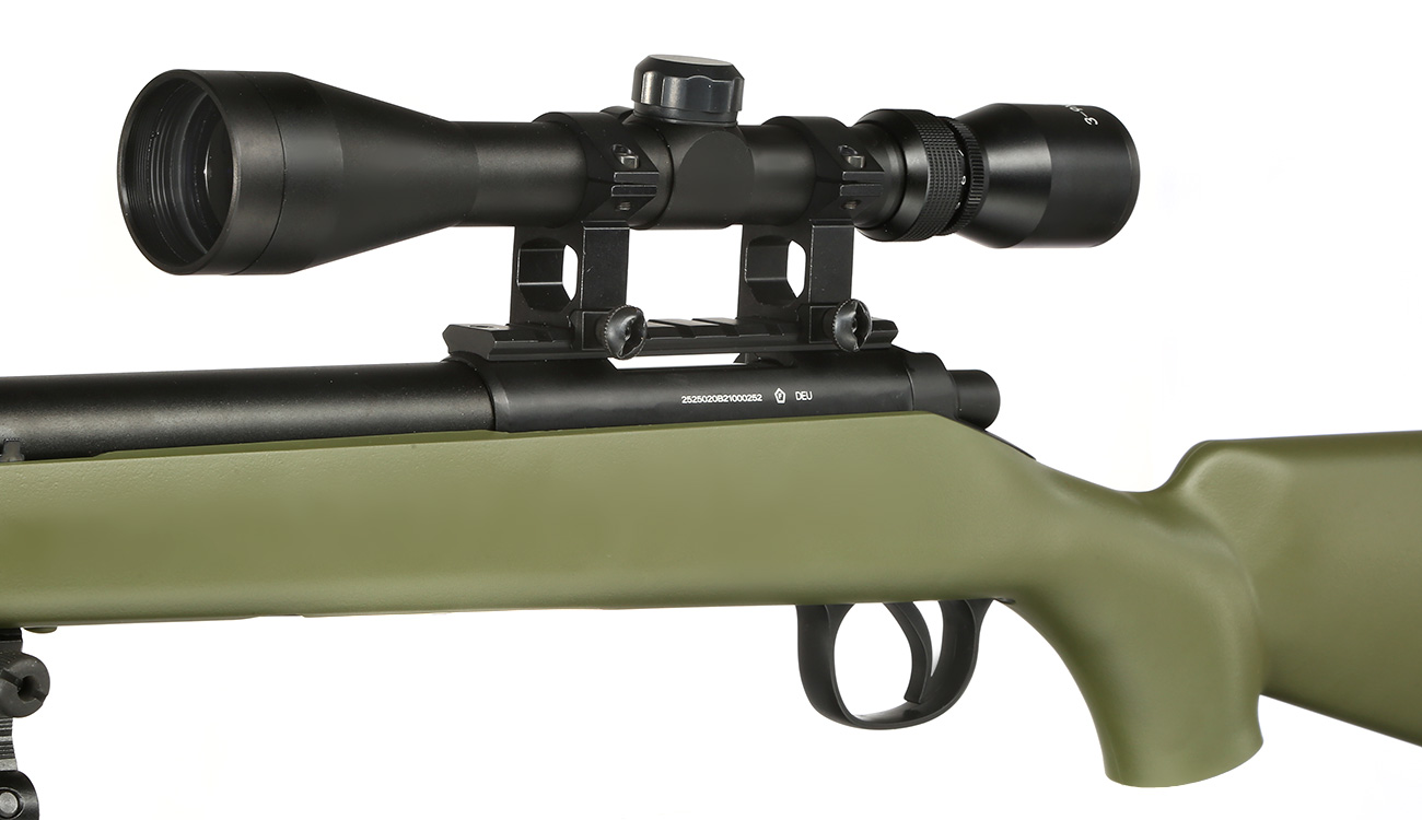 Well M700 Short-Type Snipergewehr inkl. Zweibein / Zielfernrohr Springer 6mm BB oliv Bild 7