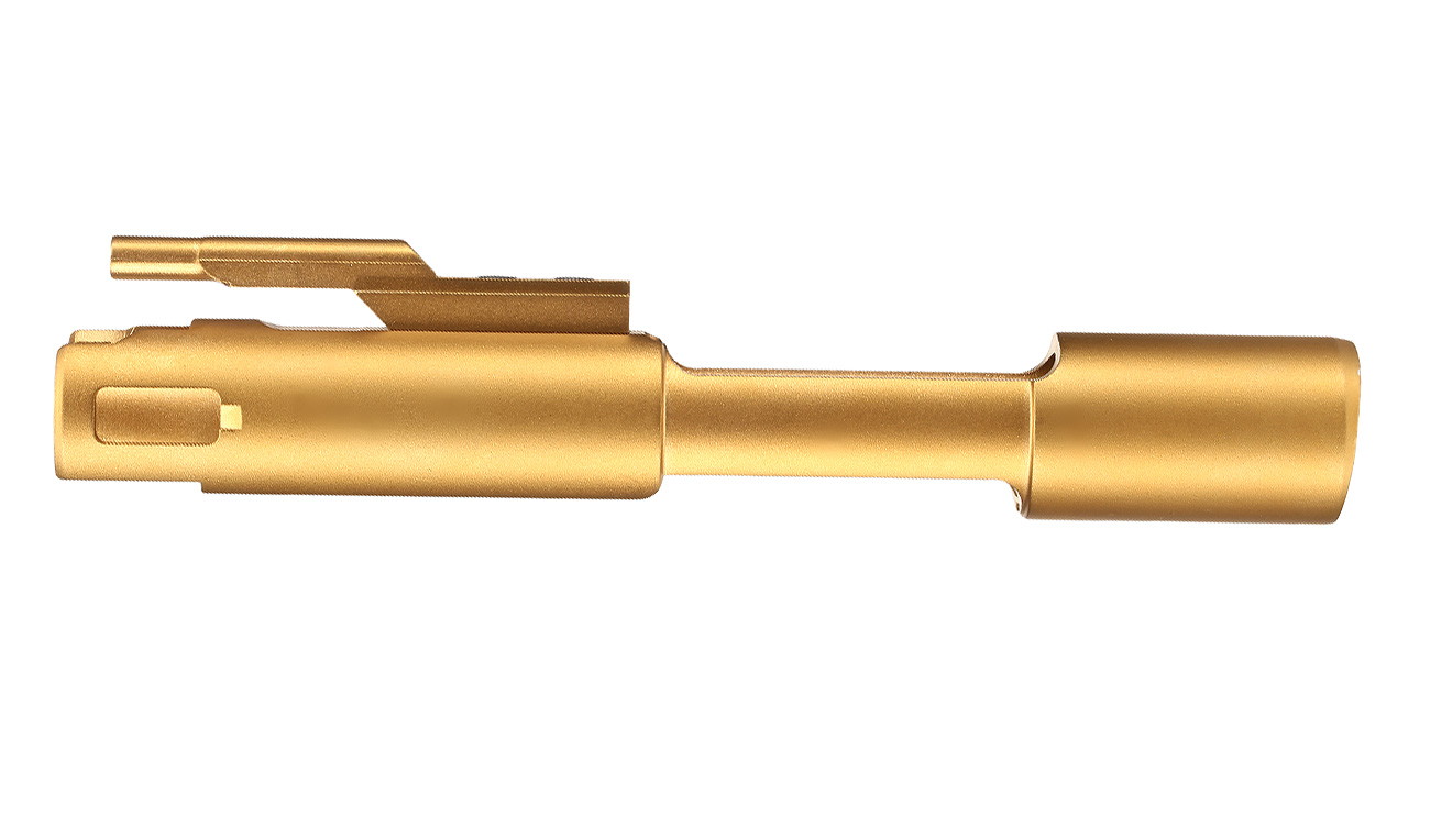 RA-Tech CNC Stahl Bolt-Carrier ohne Nozzle Set Titanium-Gold f. GHK M4 / M16 GBB Serie Bild 1