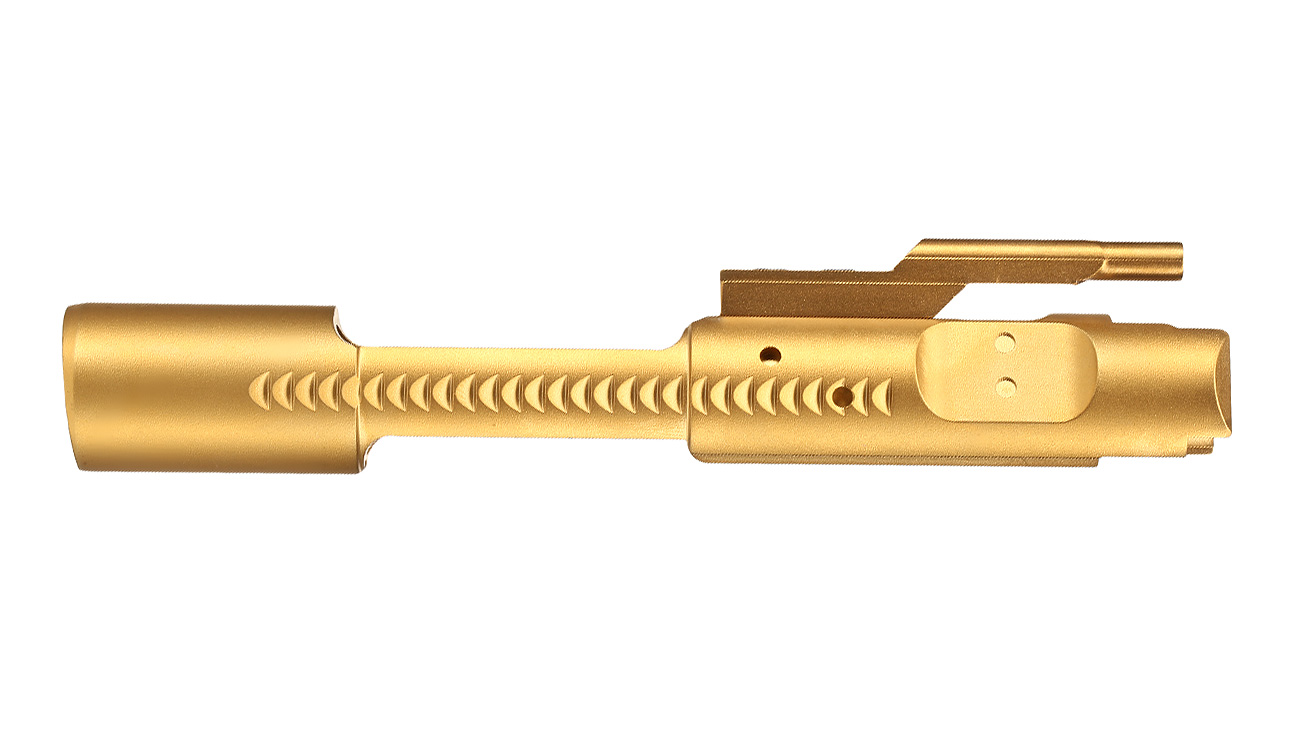 RA-Tech CNC Stahl Bolt-Carrier ohne Nozzle Set Titanium-Gold f. GHK M4 / M16 GBB Serie Bild 2