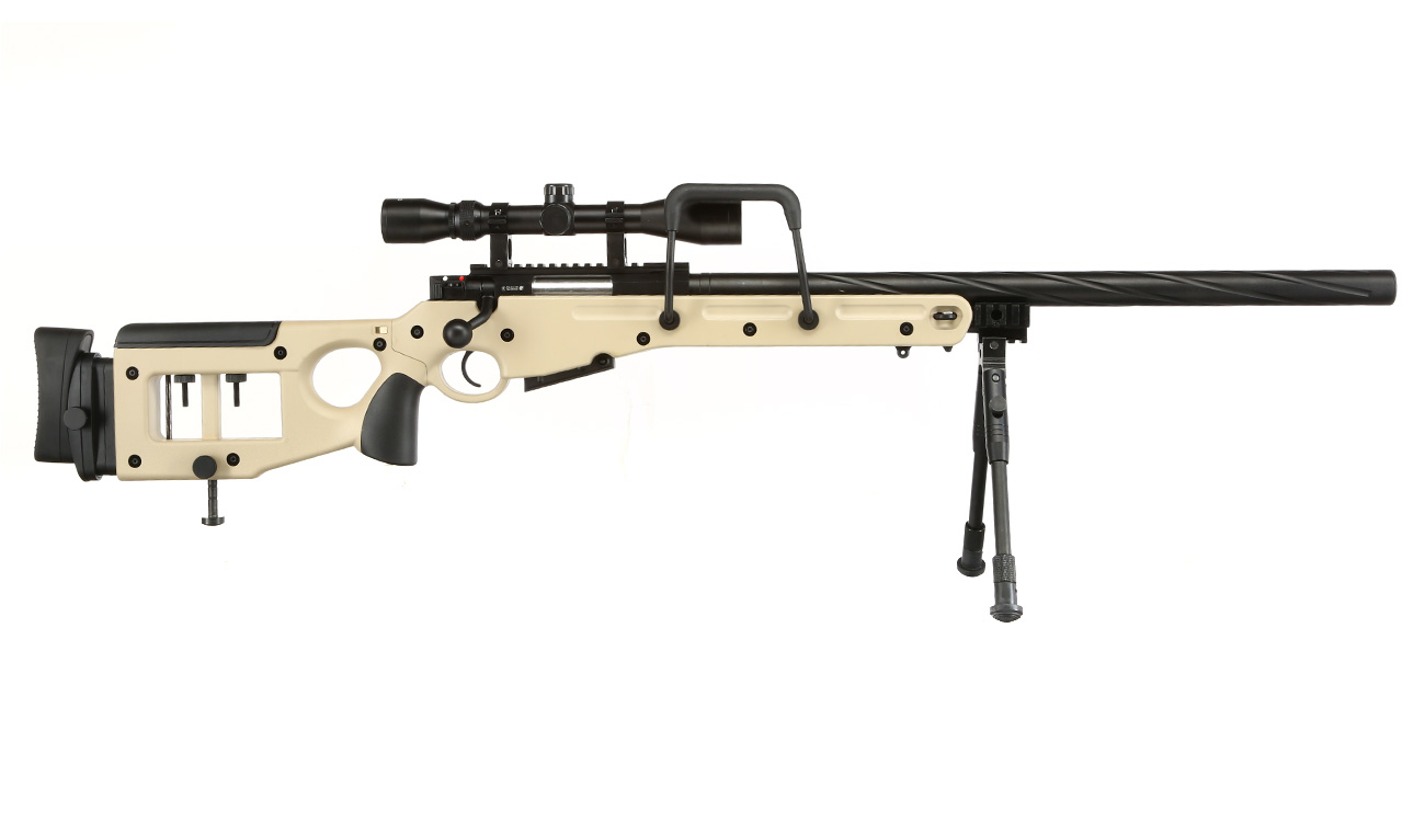 Well MB4420D SV-98 Snipergewehr inkl. Zweibein / Zielfernrohr Springer 6mm BB tan Bild 2