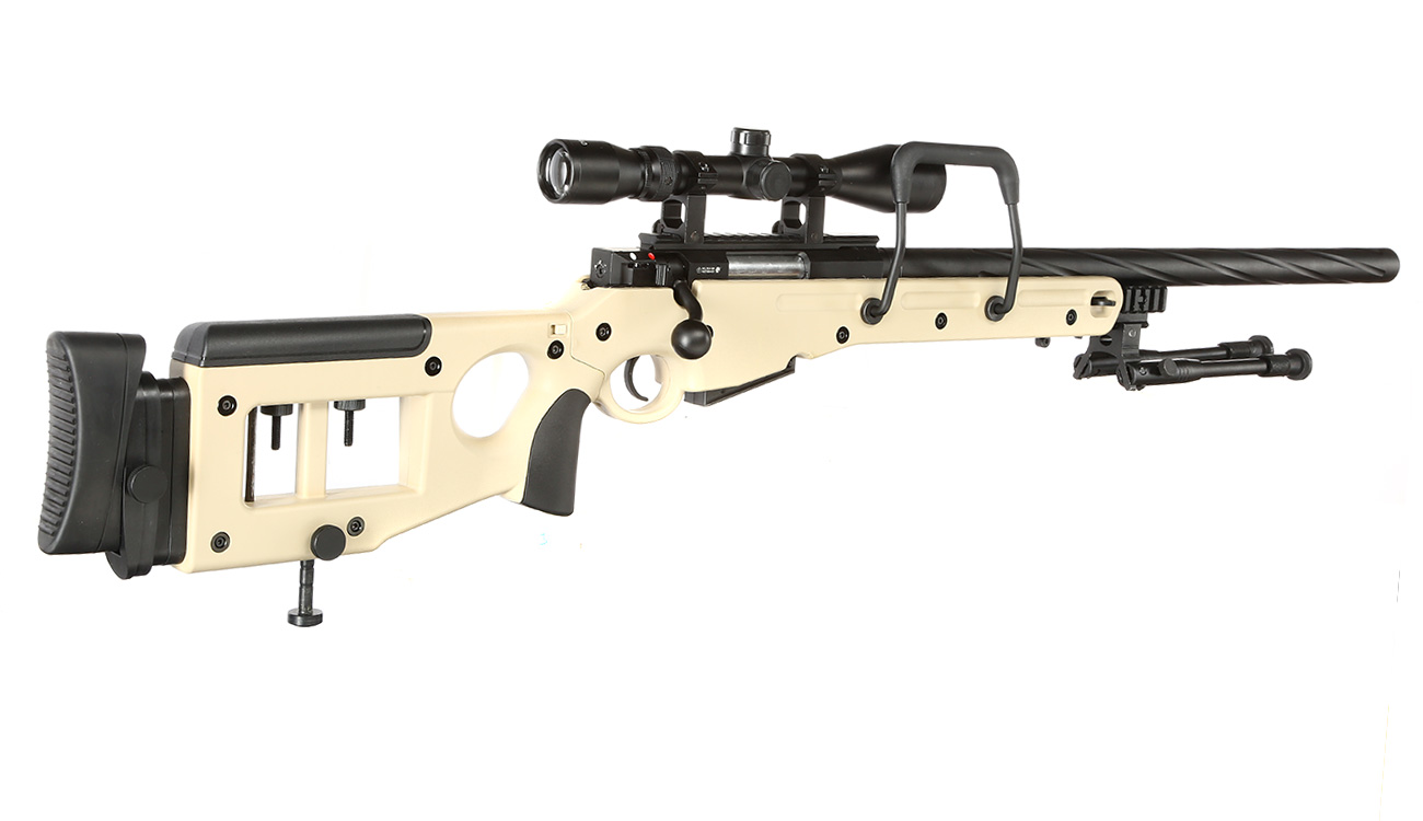 Well MB4420D SV-98 Snipergewehr inkl. Zweibein / Zielfernrohr Springer 6mm BB tan Bild 3