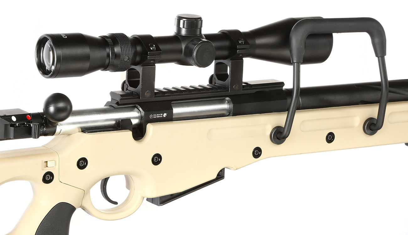 Well MB4420D SV-98 Snipergewehr inkl. Zweibein / Zielfernrohr Springer 6mm BB tan Bild 8