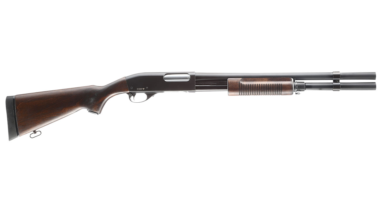 Maruzen M870 Extension Custom Pump Action Gas Shotgun mit Hlsenauswurf 6mm BB Echtholz Bild 2