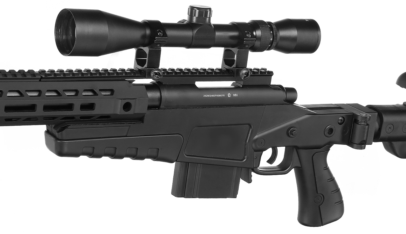 Well MB4419-3D Mk13 Mod 7 Snipergewehr inkl. Zweibein / Zielfernrohr Springer 6mm BB schwarz Bild 7