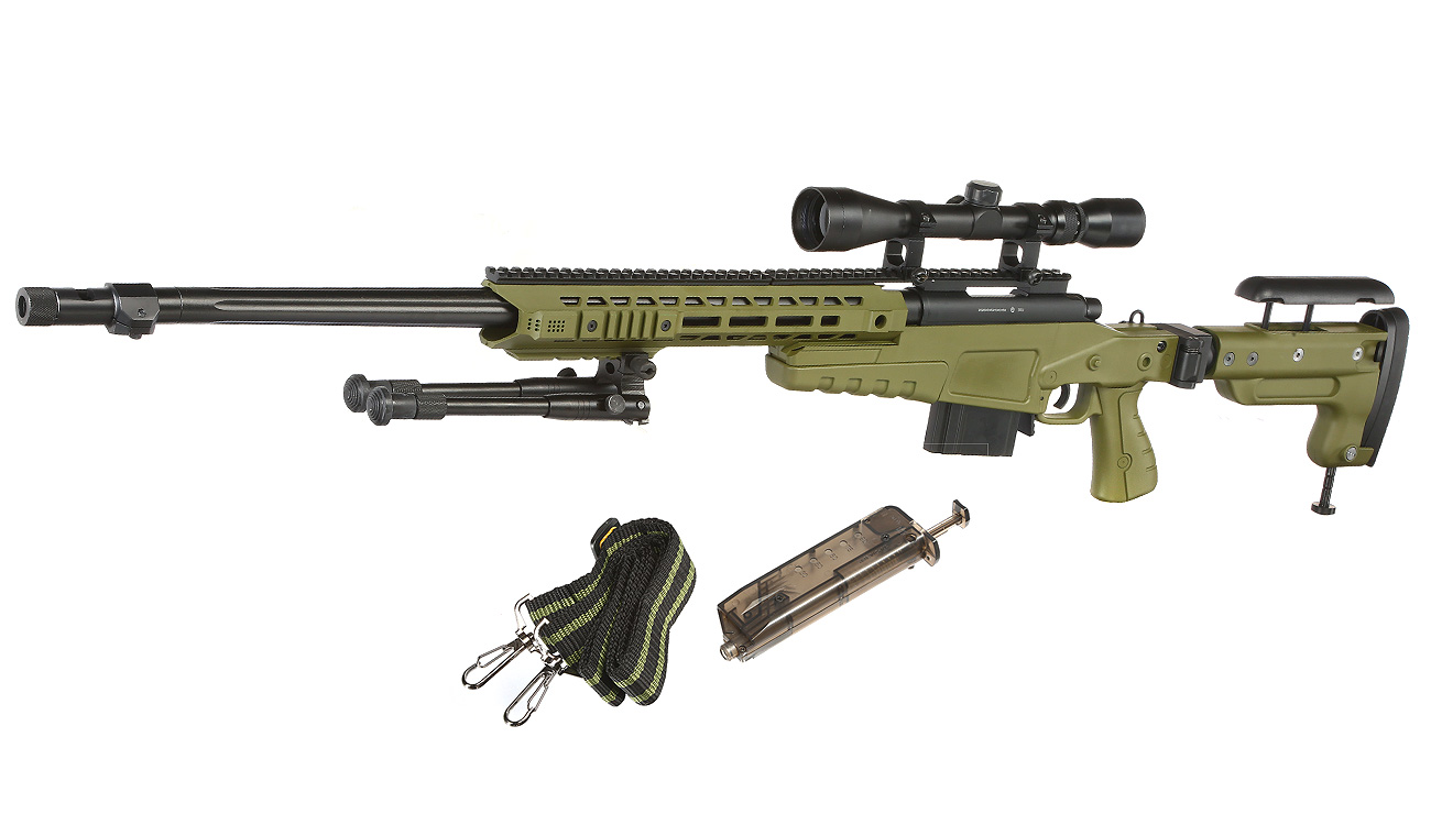 Well MB4419-3D Mk13 Mod 7 Snipergewehr inkl. Zweibein / Zielfernrohr Springer 6mm BB oliv