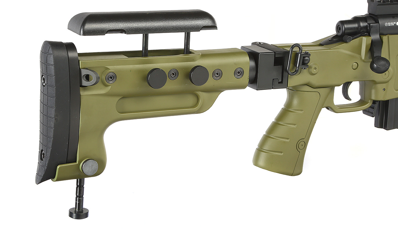 Well MB4419-3D Mk13 Mod 7 Snipergewehr inkl. Zweibein / Zielfernrohr Springer 6mm BB oliv Bild 10