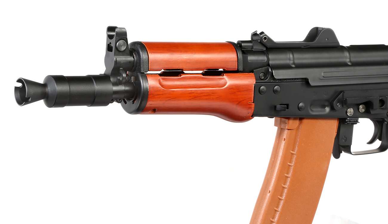 Double Bell AKS-74UN Professional Line Vollmetall S-AEG 6mm BB schwarz - Echtholz Bild 6