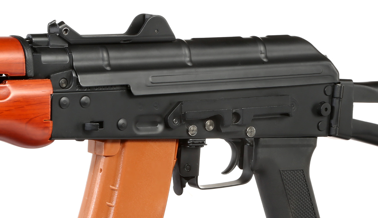 Double Bell AKS-74UN Professional Line Vollmetall S-AEG 6mm BB schwarz - Echtholz Bild 7