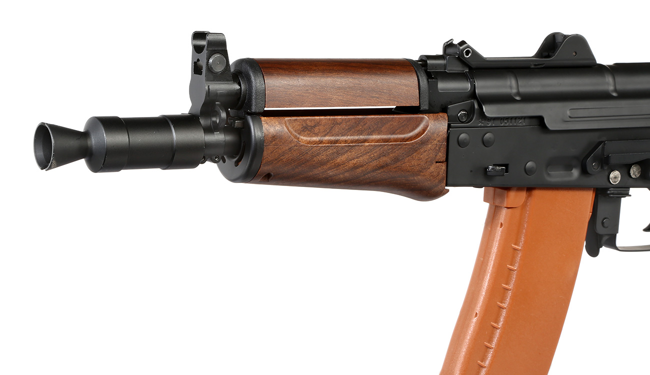 Double Bell AKS-74UN Professional Line Vollmetall S-AEG 6mm BB schwarz - Holzoptik Bild 6