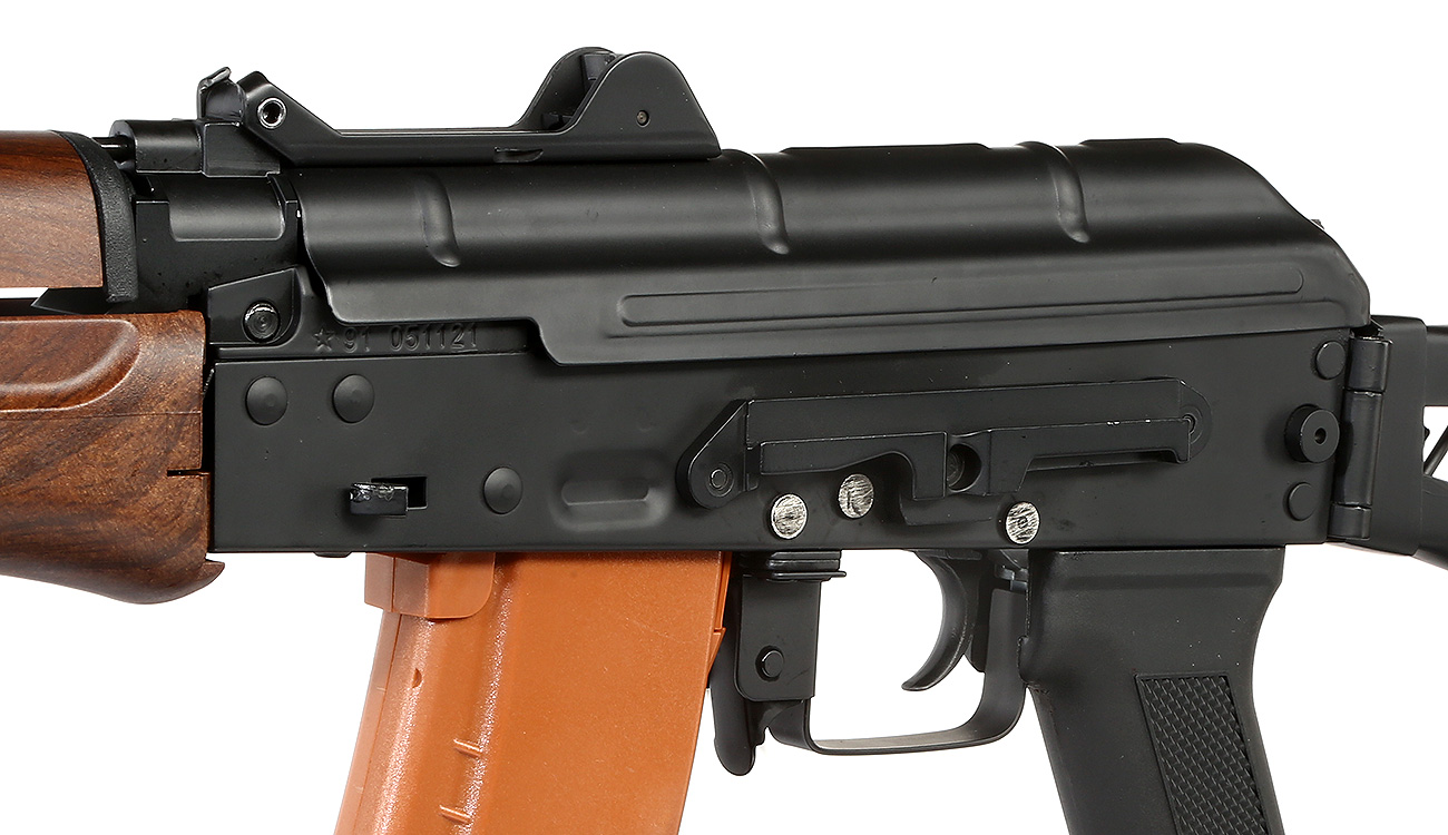 Double Bell AKS-74UN Professional Line Vollmetall S-AEG 6mm BB schwarz - Holzoptik Bild 7