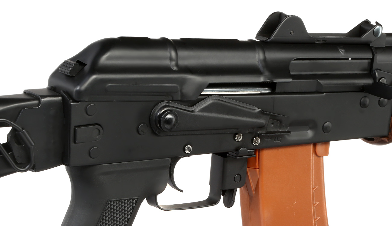 Double Bell AKS-74UN Professional Line Vollmetall S-AEG 6mm BB schwarz - Holzoptik Bild 8