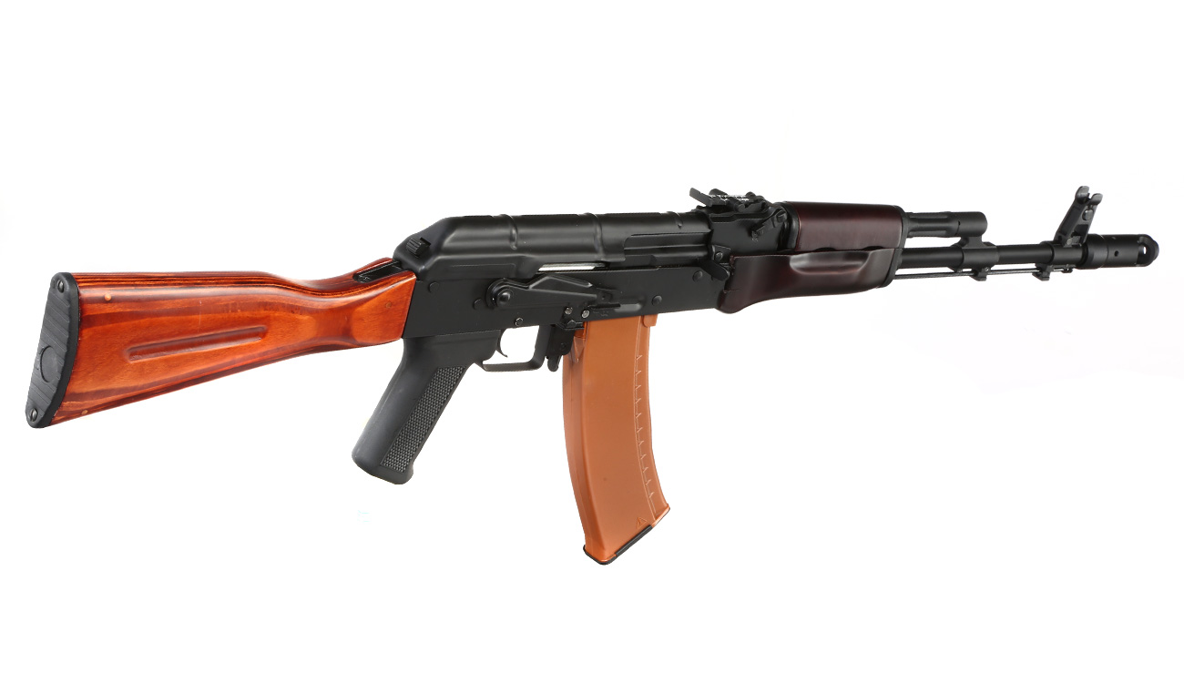 Double Bell AK-74N Professional Line Vollmetall S-AEG 6mm BB schwarz - Echtholz Bild 3