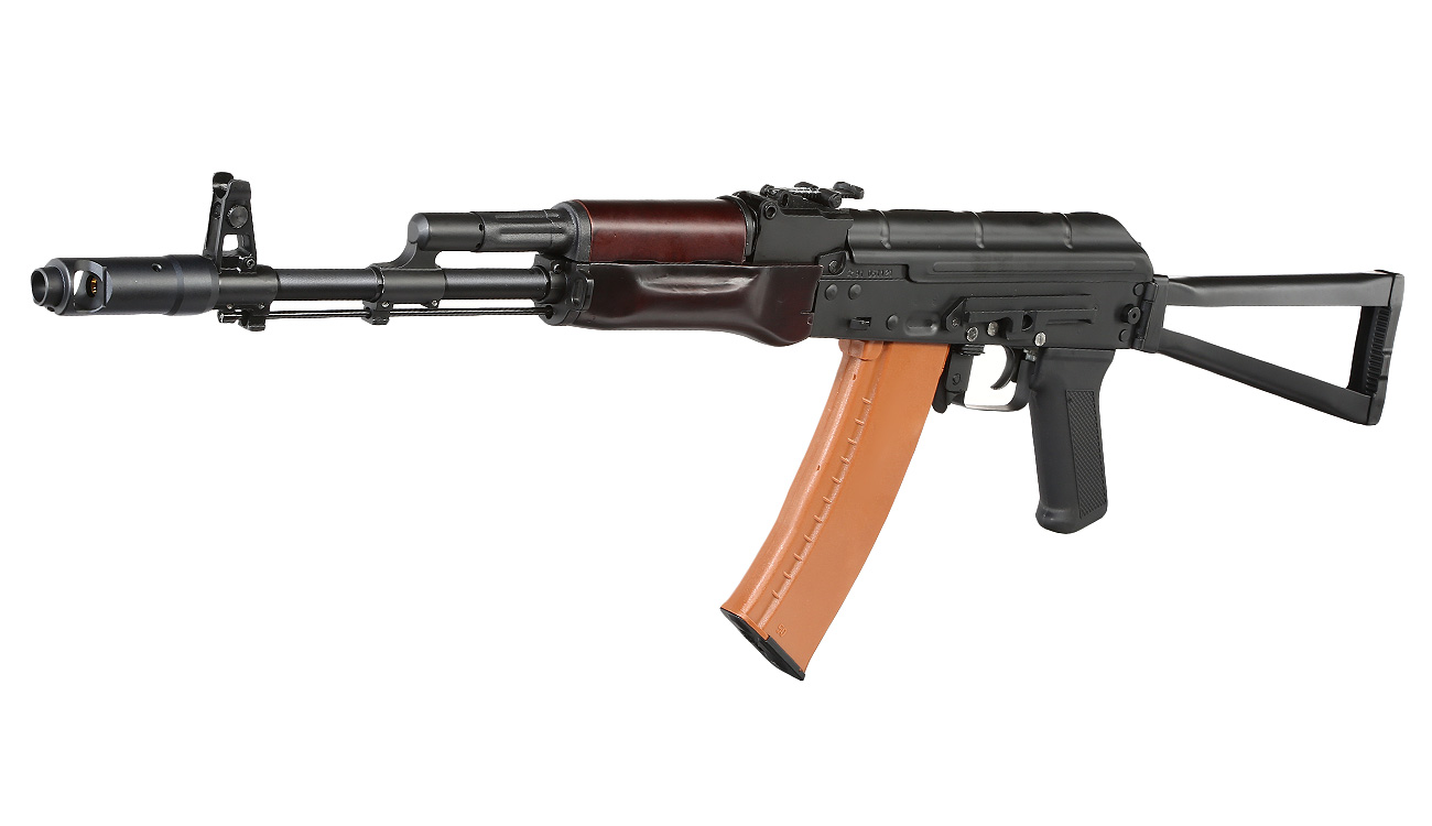 Double Bell AKS-74N Professional Line Vollmetall S-AEG 6mm BB schwarz - Echtholz