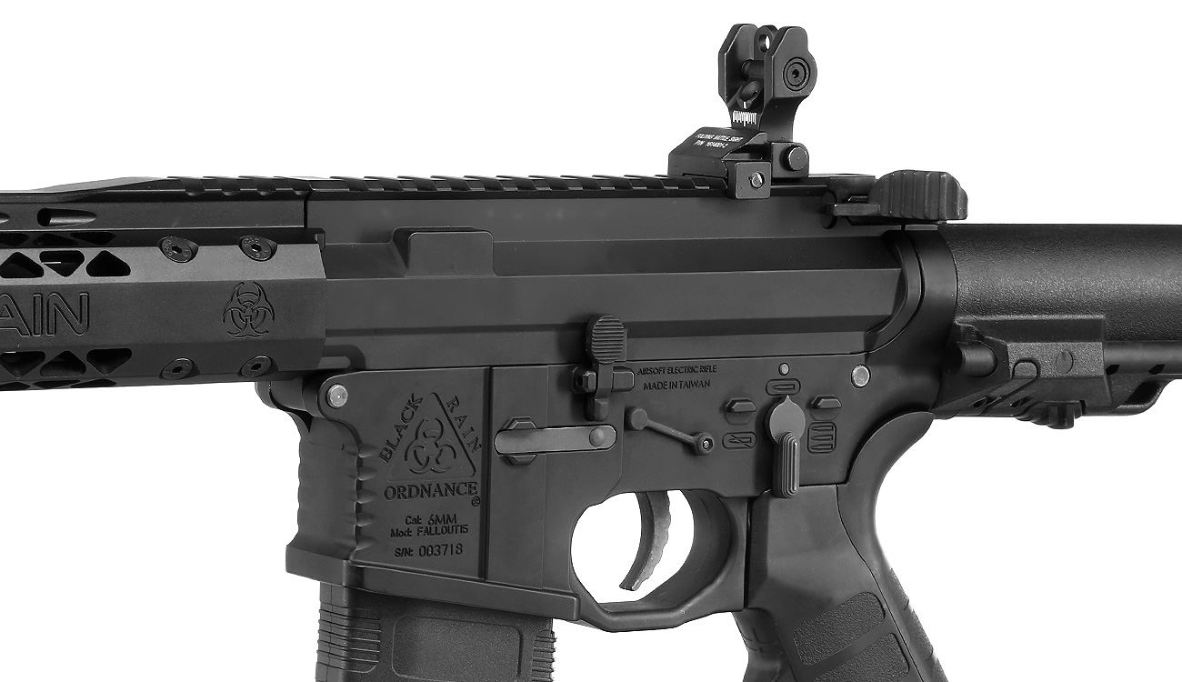King Arms Black Rain Ordnance Spec 15 CQB Vollmetall S-AEG 6mm BB schwarz Bild 1