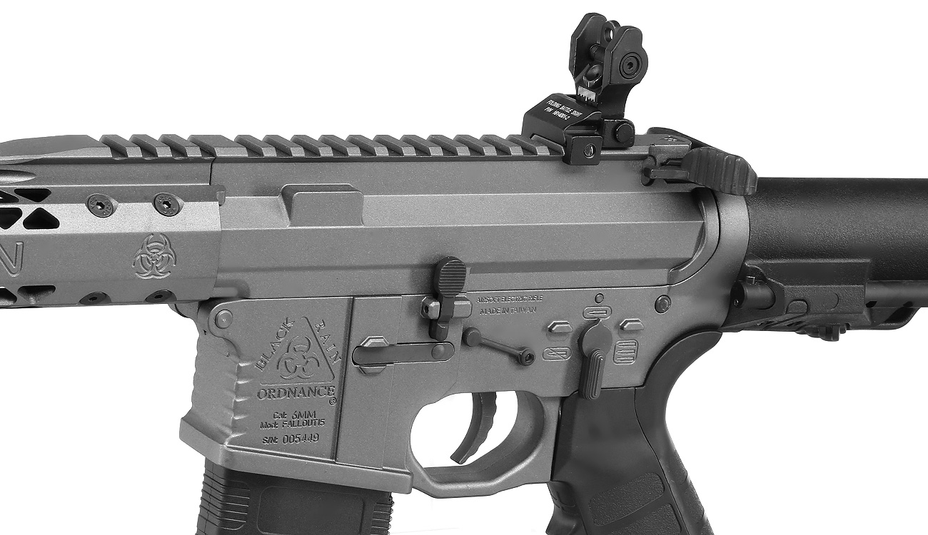King Arms Black Rain Ordnance Spec 15 CQB Vollmetall S-AEG 6mm BB Urban Grey Bild 7