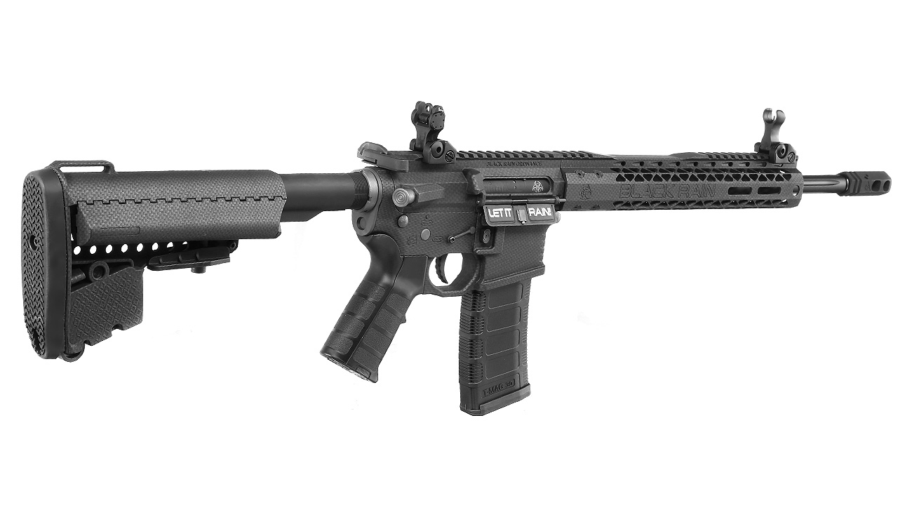 King Arms Black Rain Ordnance Spec 15 Carbine Vollmetall S-AEG 6mm BB Carbon-Design Bild 3