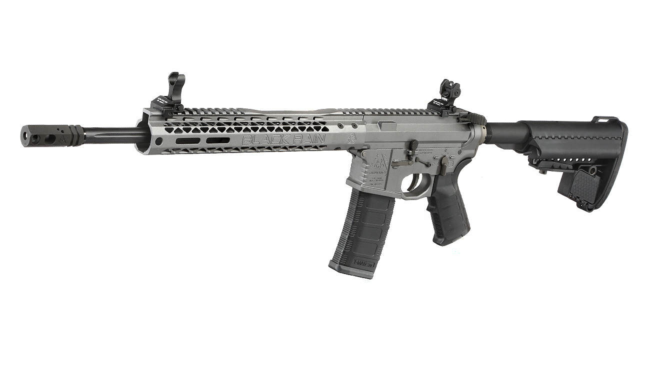 King Arms Black Rain Ordnance Spec 15 Carbine Vollmetall S-AEG 6mm BB Urban Grey