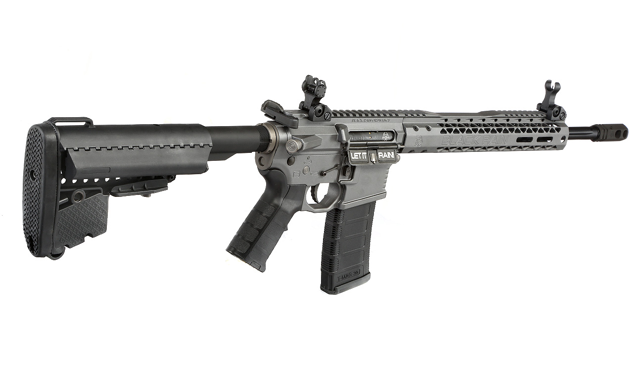 King Arms Black Rain Ordnance Spec 15 Carbine Vollmetall S-AEG 6mm BB Urban Grey Bild 3