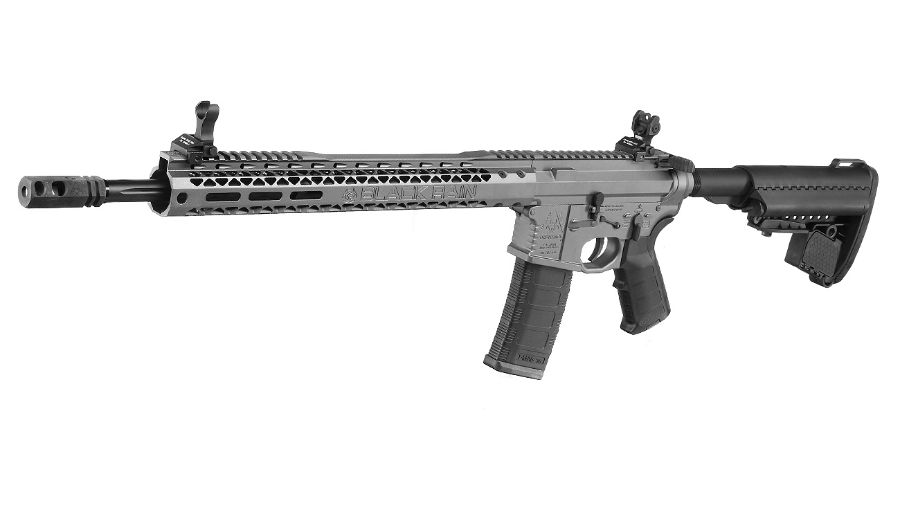 King Arms Black Rain Ordnance Spec 15 Rifle Vollmetall S-AEG 6mm BB Urban Grey