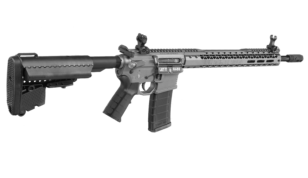 King Arms Black Rain Ordnance Spec 15 Rifle Vollmetall S-AEG 6mm BB Urban Grey Bild 3