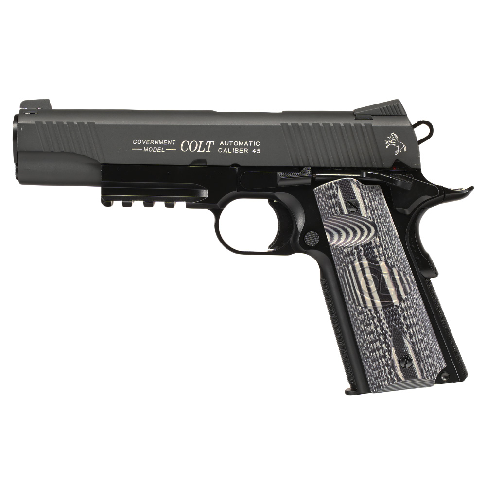 Cybergun Colt 1911 Combat Unit Vollmetall CO2 BlowBack 6mm BB grau / schwarz Bild 1