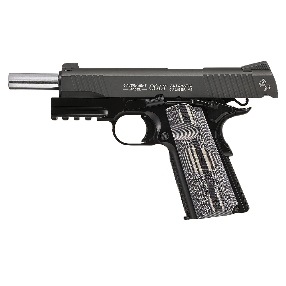 Cybergun Colt 1911 Combat Unit Vollmetall CO2 BlowBack 6mm BB grau / schwarz Bild 1