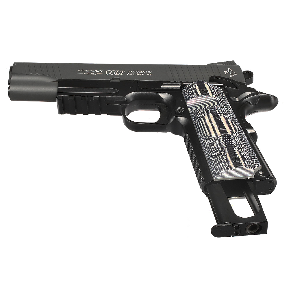 Cybergun Colt 1911 Combat Unit Vollmetall CO2 BlowBack 6mm BB grau / schwarz Bild 5