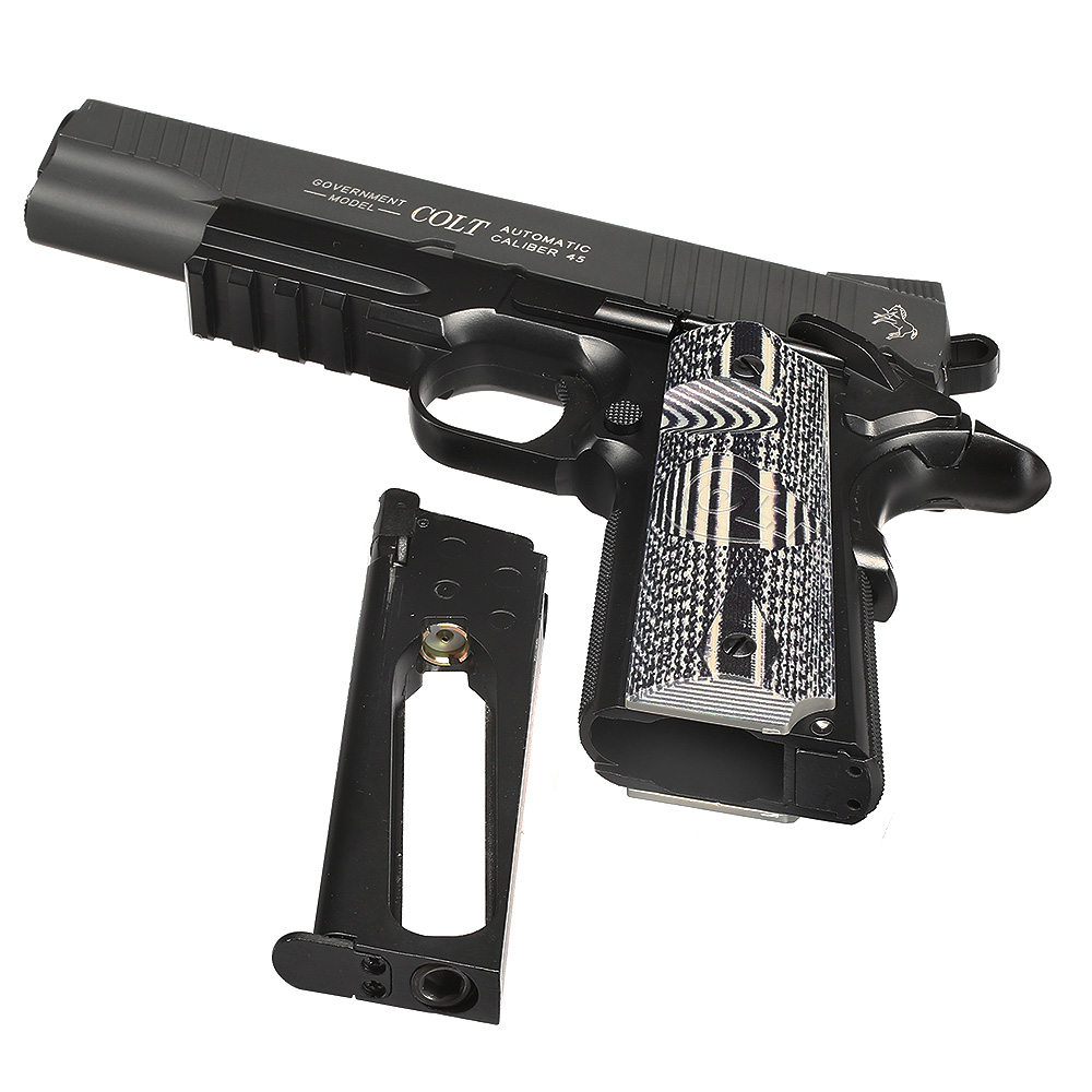 Cybergun Colt 1911 Combat Unit Vollmetall CO2 BlowBack 6mm BB grau / schwarz Bild 1