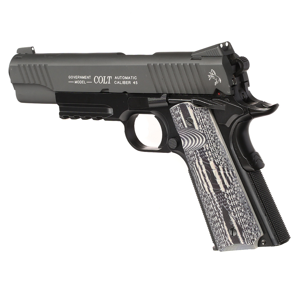 Cybergun Colt 1911 Combat Unit Vollmetall CO2 BlowBack 6mm BB grau / schwarz Bild 1
