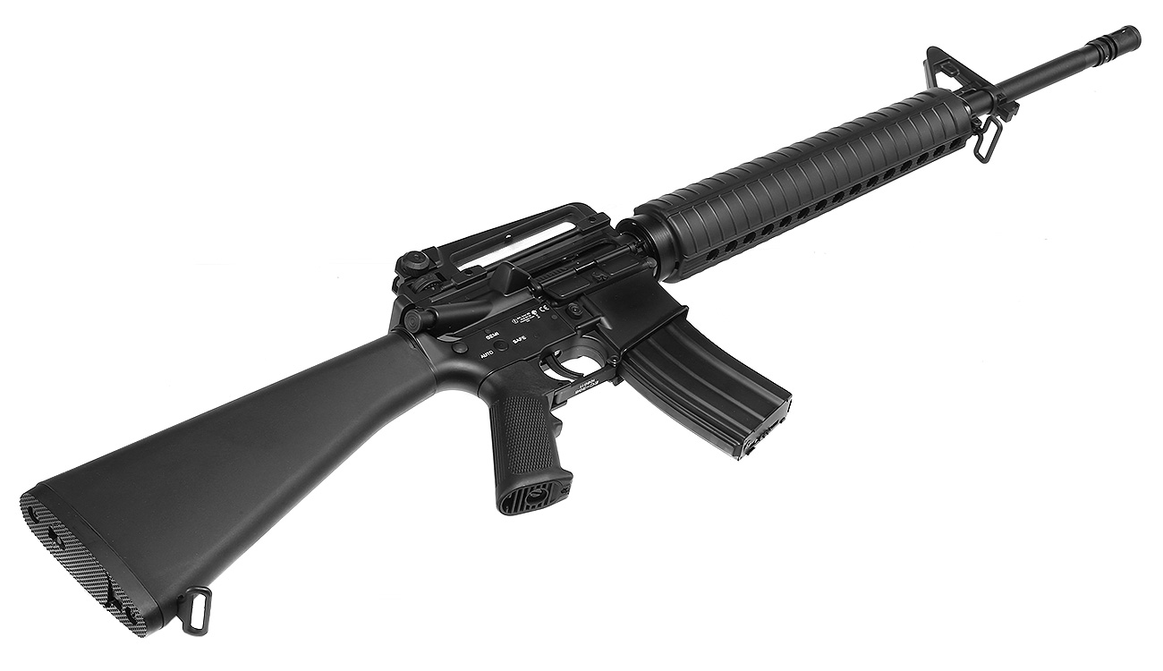 E&C M16A3 Rifle Vollmetall QD-1.5 Gearbox S-AEG 6mm BB schwarz Bild 4