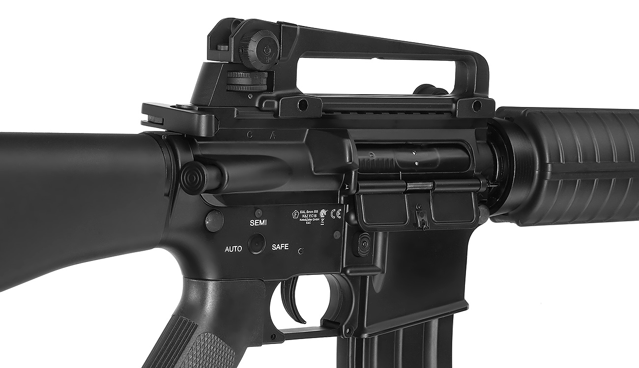 E&C M16A3 Rifle Vollmetall QD-1.5 Gearbox S-AEG 6mm BB schwarz Bild 7