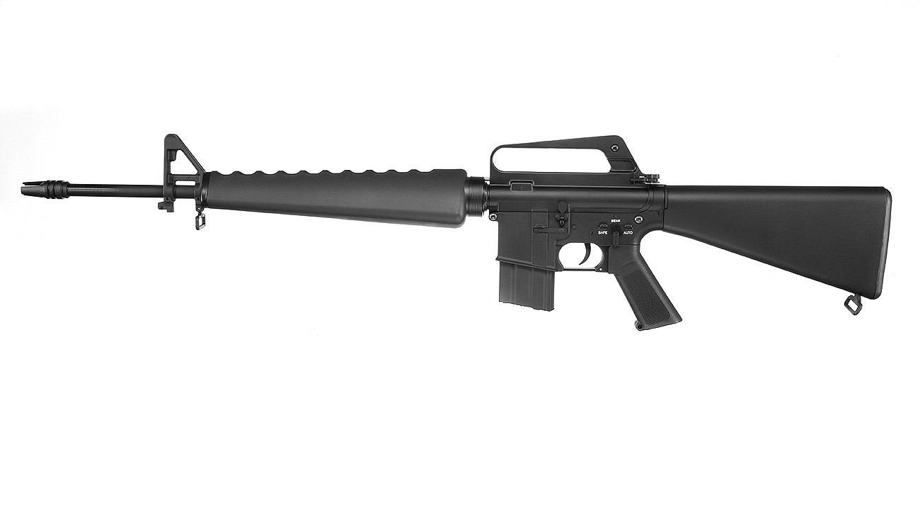 E&C M16VN Rifle Vollmetall QD-1.5 Gearbox S-AEG 6mm BB schwarz Bild 1