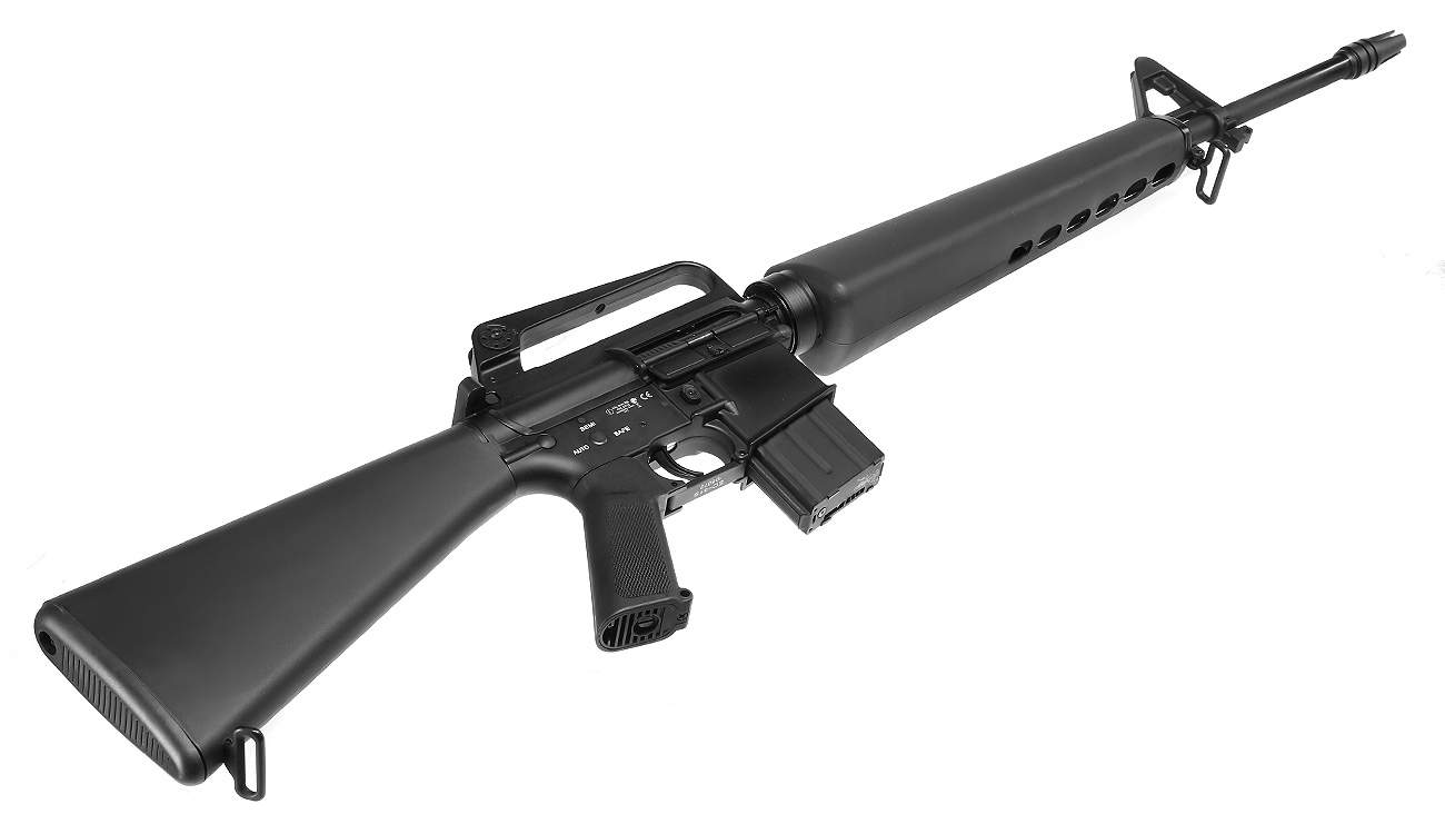 E&C M16VN Rifle Vollmetall QD-1.5 Gearbox S-AEG 6mm BB schwarz Bild 4