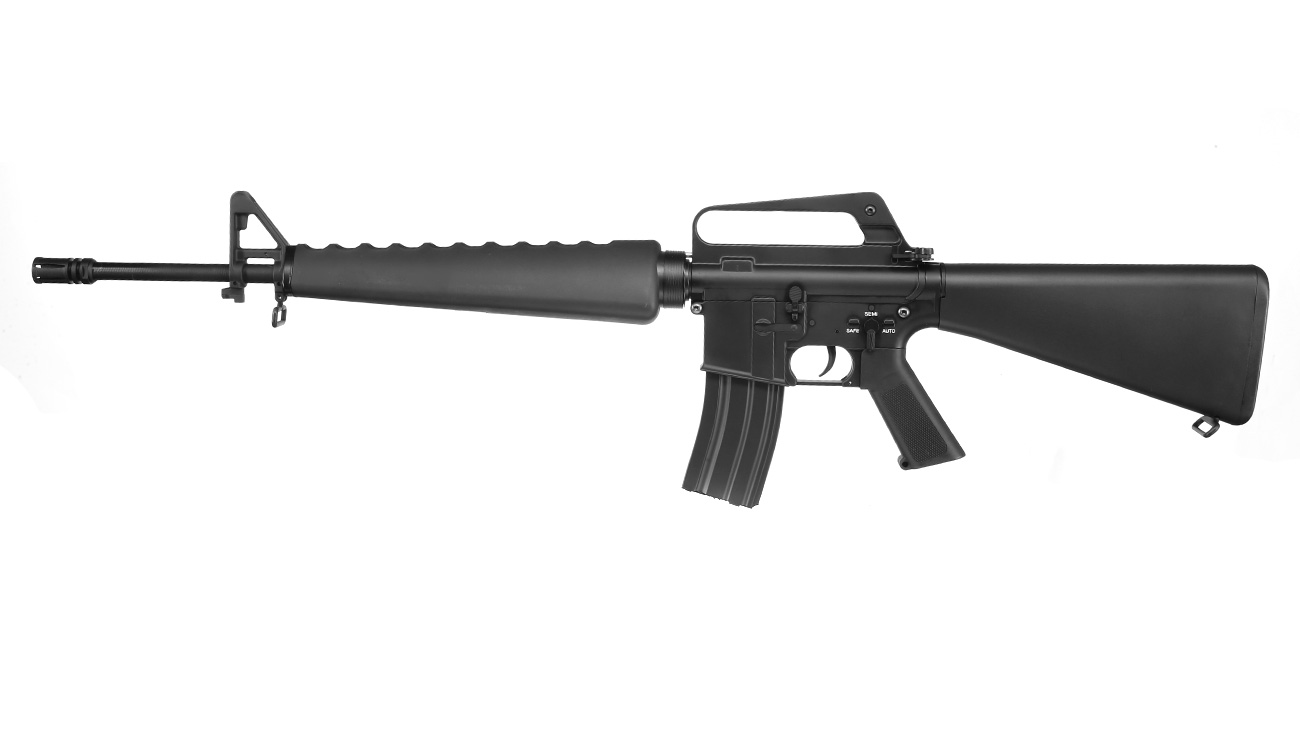 E&C M16A1 Rifle Vollmetall QD-1.5 Gearbox S-AEG 6mm BB schwarz Bild 1