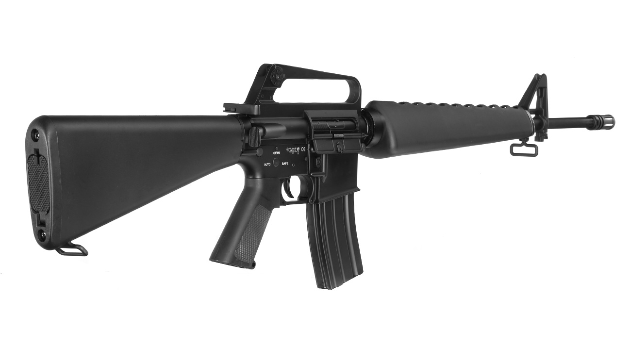 E&C M16A1 Rifle Vollmetall QD-1.5 Gearbox S-AEG 6mm BB schwarz Bild 3