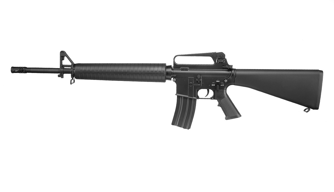 E&C M16A2 Rifle Vollmetall QD-1.5 Gearbox S-AEG 6mm BB schwarz Bild 1