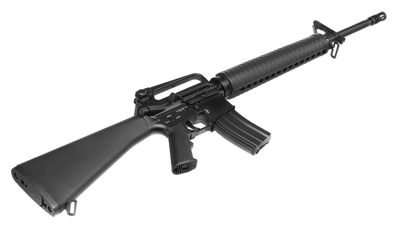 E&C M16A2 Rifle Vollmetall QD-1.5 Gearbox S-AEG 6mm BB schwarz Bild 4