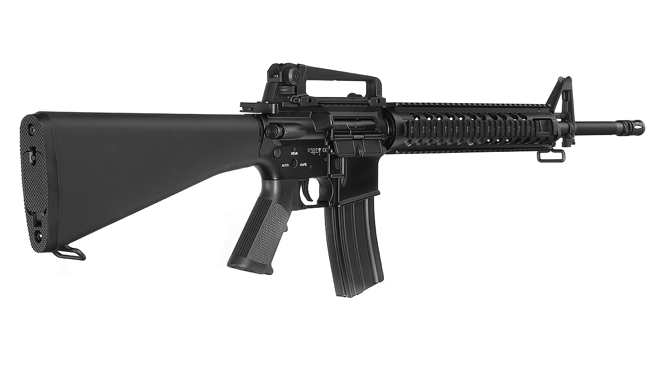 E&C M16A4 Rifle Vollmetall QD-1.5 Gearbox S-AEG 6mm BB schwarz Bild 3