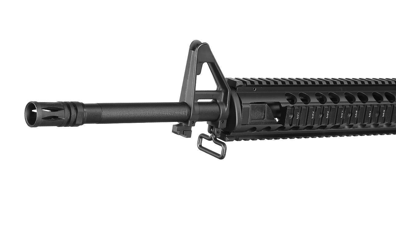 E&C M16A4 Rifle Vollmetall QD-1.5 Gearbox S-AEG 6mm BB schwarz Bild 5