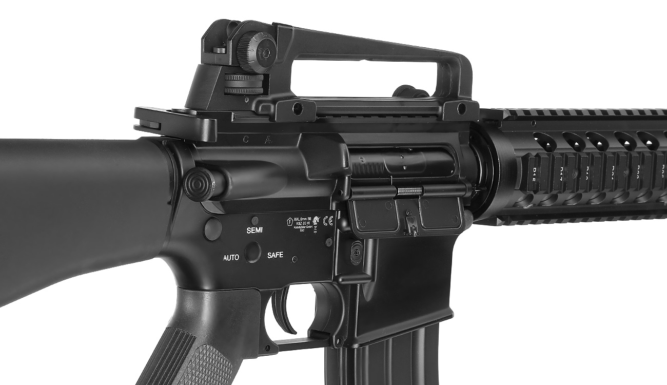 E&C M16A4 Rifle Vollmetall QD-1.5 Gearbox S-AEG 6mm BB schwarz Bild 7