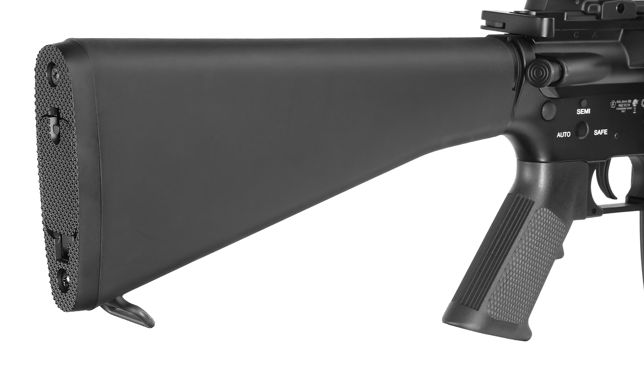 E&C M16A4 Rifle Vollmetall QD-1.5 Gearbox S-AEG 6mm BB schwarz Bild 8
